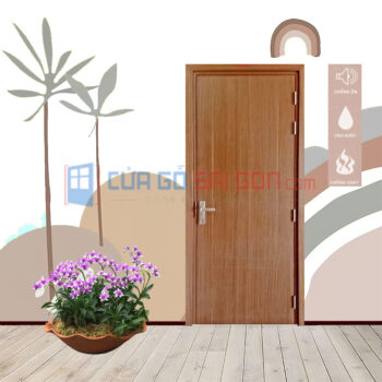 Mẫu thi công cửa nhựa Composite Sungyu màu nâu