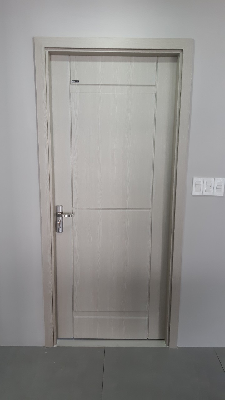 Công trình cửa toilet nhựa vân gỗ sồi Cửa nhựa toilet