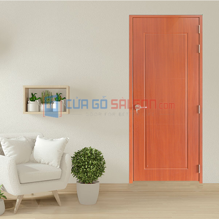 Mẫu cửa toilet bằng nhựa ABS vân gỗ hương đỏ Cửa nhựa toilet