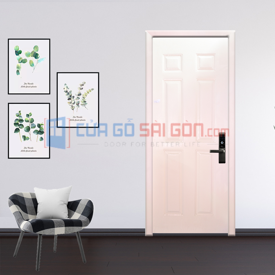 Cửa nhựa giả gỗ đẹp cho nhà toilet Cửa toilet