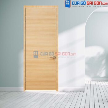 Mẫu cửa nhà vệ sinh giá rẻ MDF Laminate P1 vân ngang - CGSG