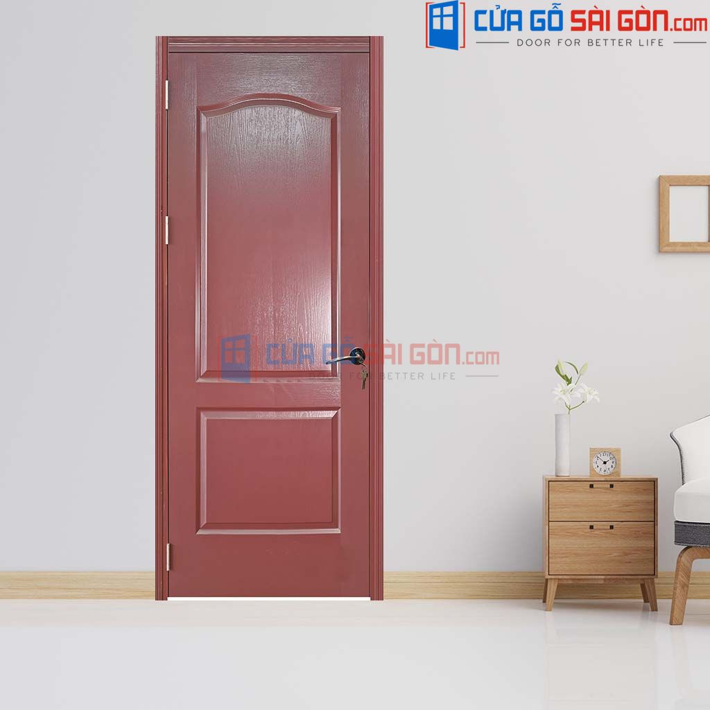Cửa Gỗ Công Nghiệp HDF 2A-12 CGSG Mẫu cửa chống ồn phòng ngủ - Cửa Gỗ Công Nghiệp HDF 2A-12 CGSG