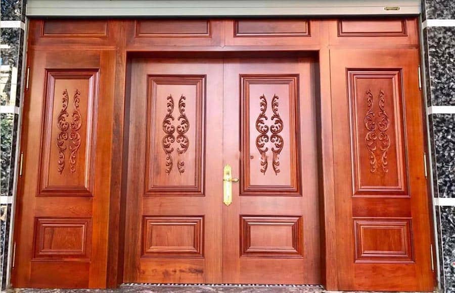 Mẫu cửa gỗ biệt thự tân cổ điển