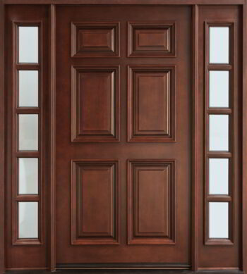 Mẫu cửa gỗ phòng khách 4 cánh