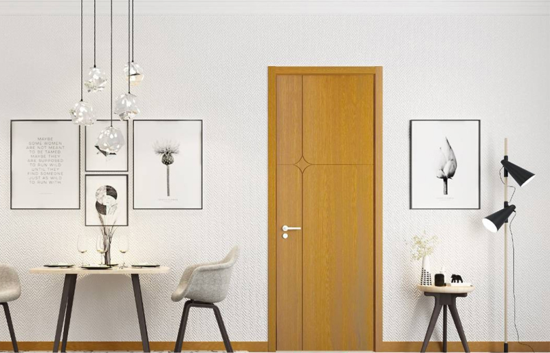 Thiết kế cửa gỗ công nghiệp composite hiện đại, đơn giản
