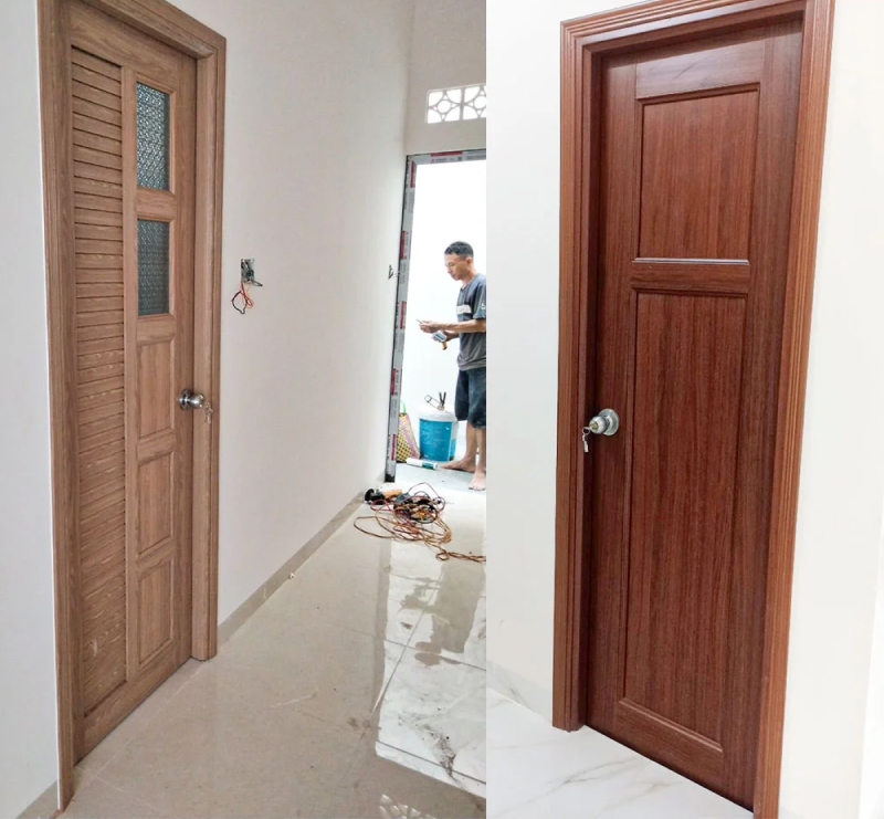 Lưu ý lắp đặt cửa nhựa giả gỗ khách hàng cần biết