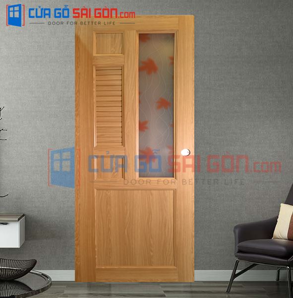 Cửa Nhựa Đài Loan DL.YQ.12 - Mẫu cửa nhựa giả gỗ đang được ưa chuộng