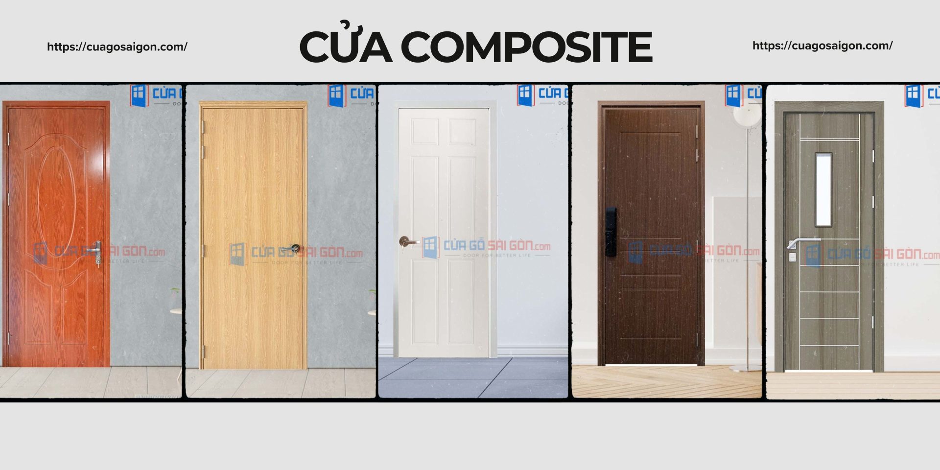 Cửa composite chất lượng, giá cạnh tranh tại Cửa gỗ Sài Gòn