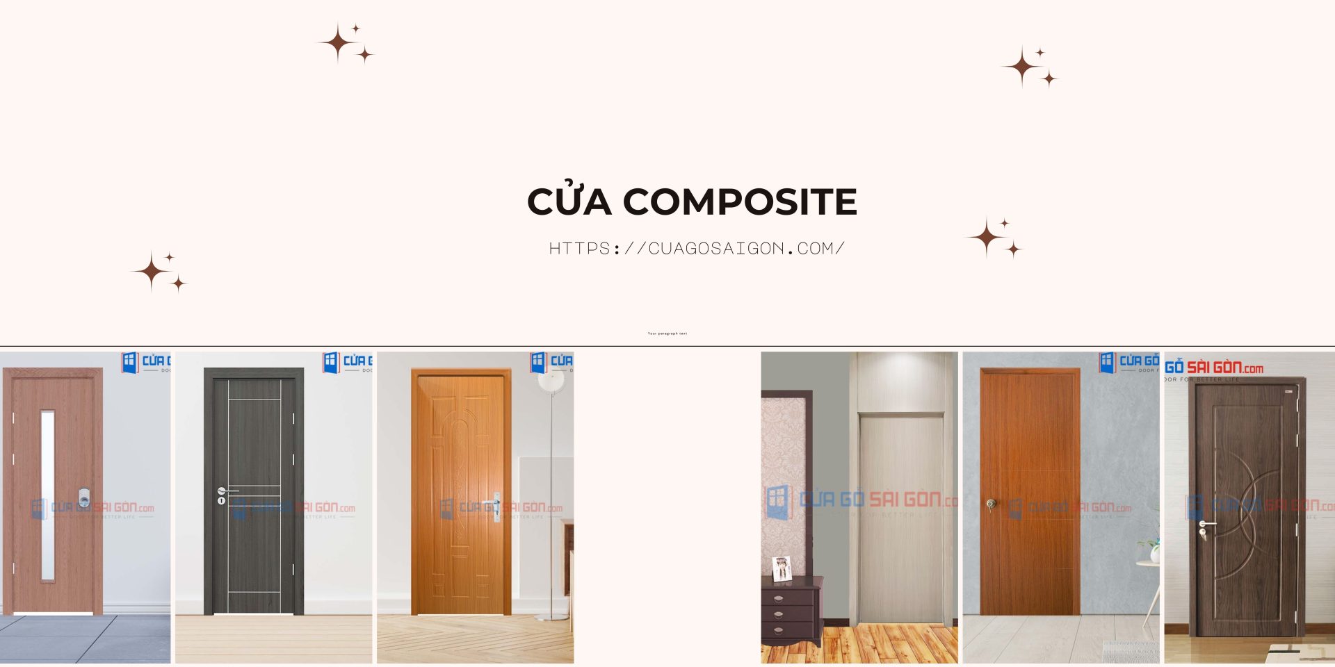 Cửa composite là lựa chọn tuyệt vời cho nơi có yêu cầu cao về tính thẩm mỹ