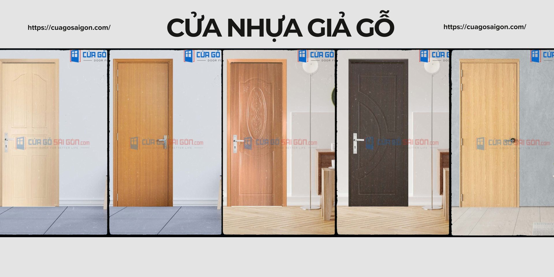 Mẫu cửa composite giả gỗ tại Cửa gỗ Sài Gòn