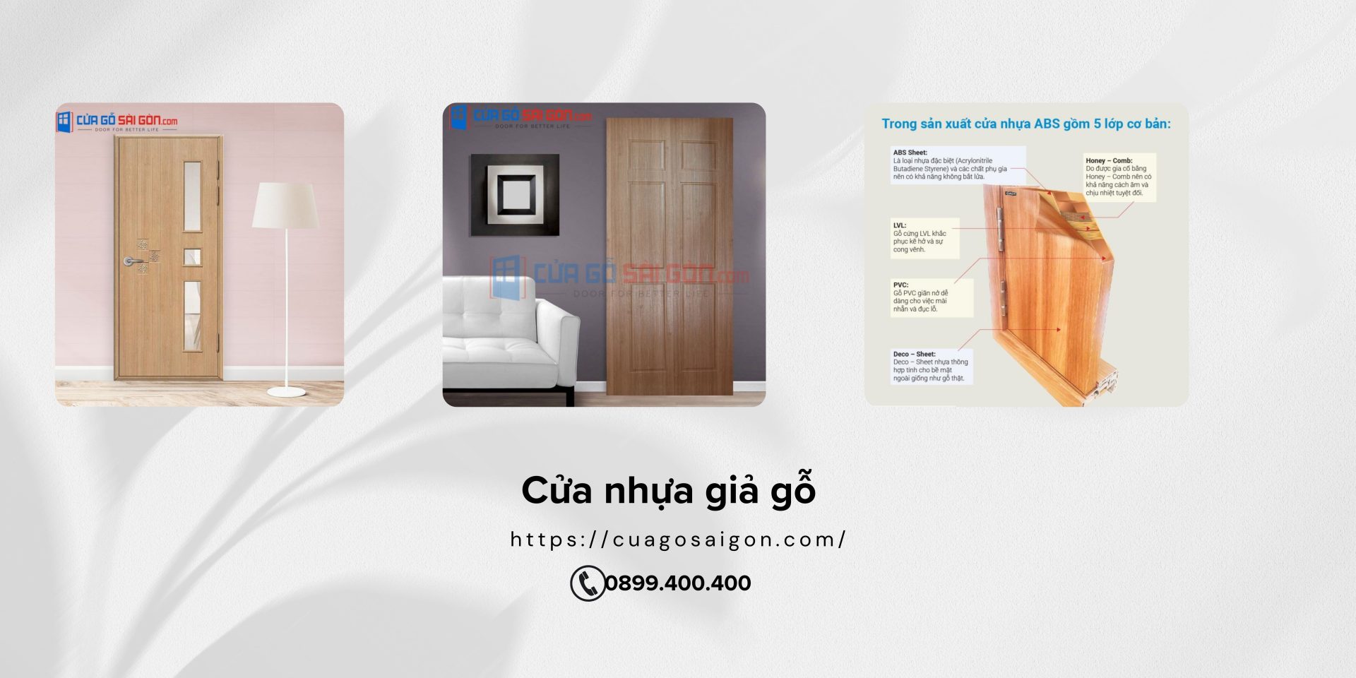 Mẫu cửa nhựa ABS vân gỗ tại Cửa gỗ Sài Gòn