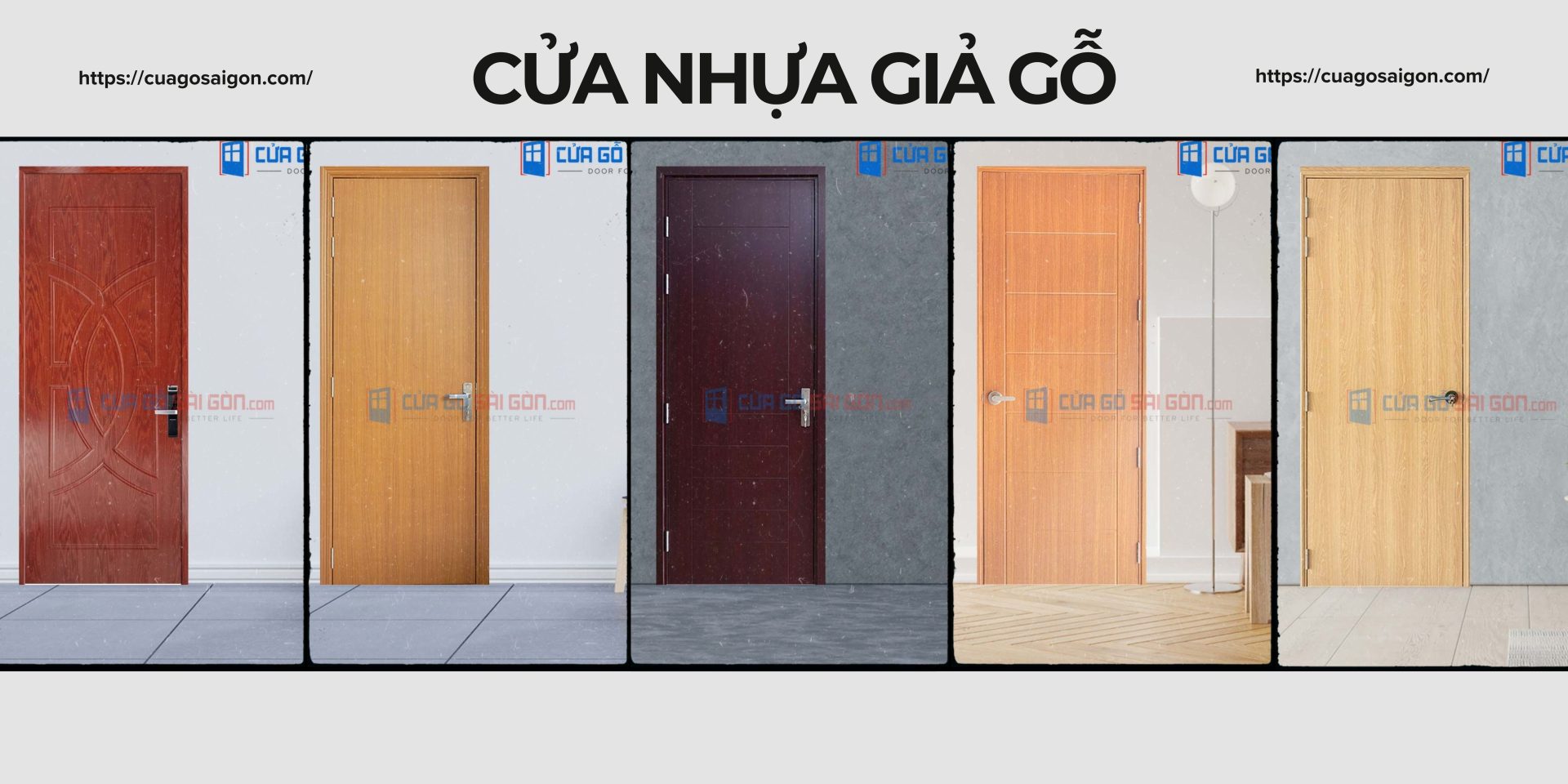 Ứng dụng cửa nhựa giả gỗ làm cửa phòng ngủ