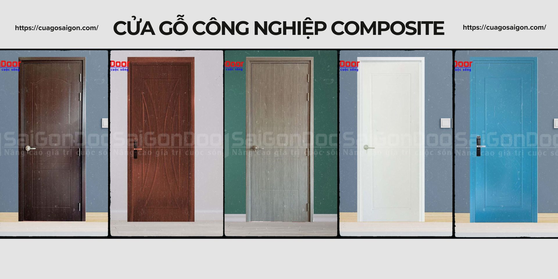Cửa gỗ công nghiệp composite có tính ứng dụng cao trong mọi không gian sống.