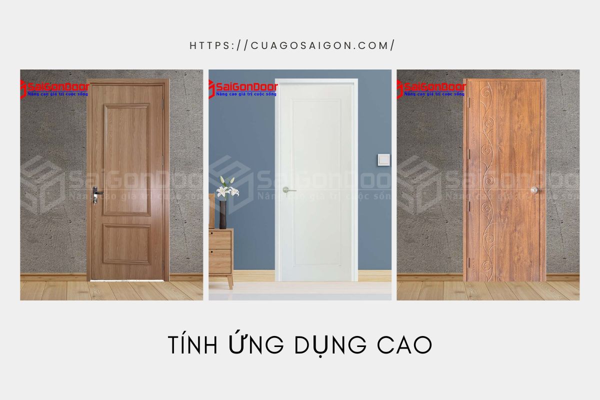 Cửa gỗ công nghiệp composite dễ dàng phối hợp với các món đồ nội thất khác trong nhà.