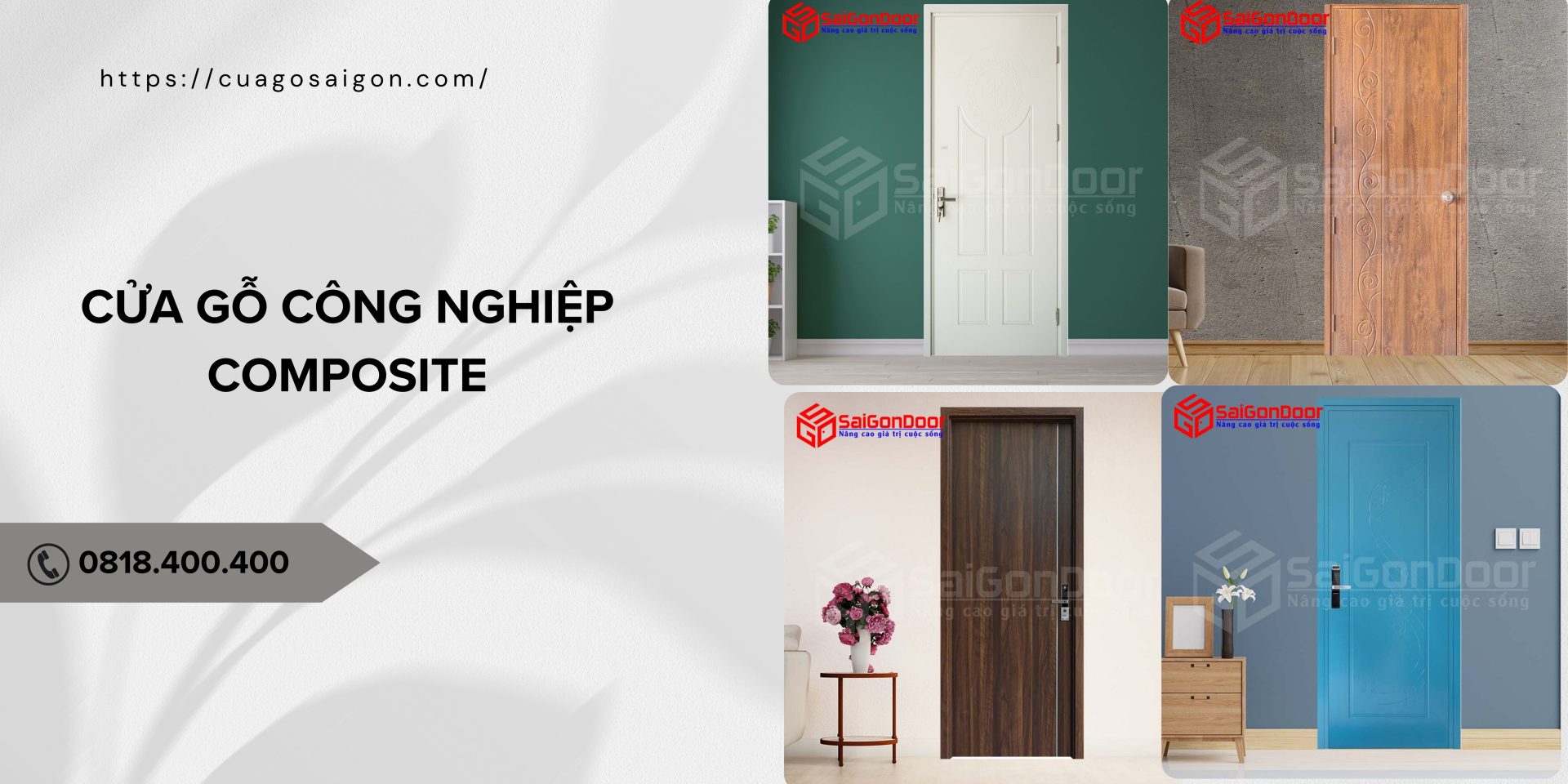 Cửa gỗ công nghiệp composite đã và đang trở thành xu hướng lựa chọn của nhiều gia đình.