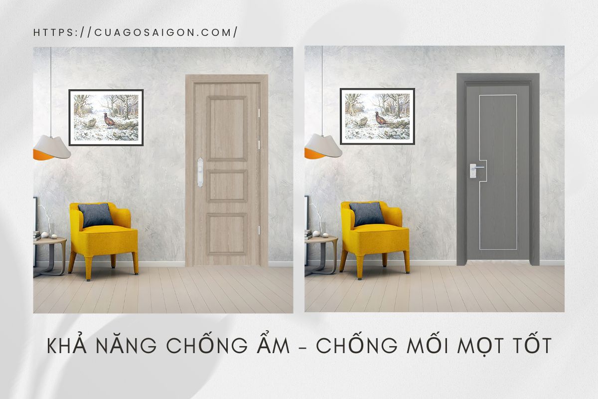 Cửa gỗ nhựa có khả năng chịu nhiệt tốt.