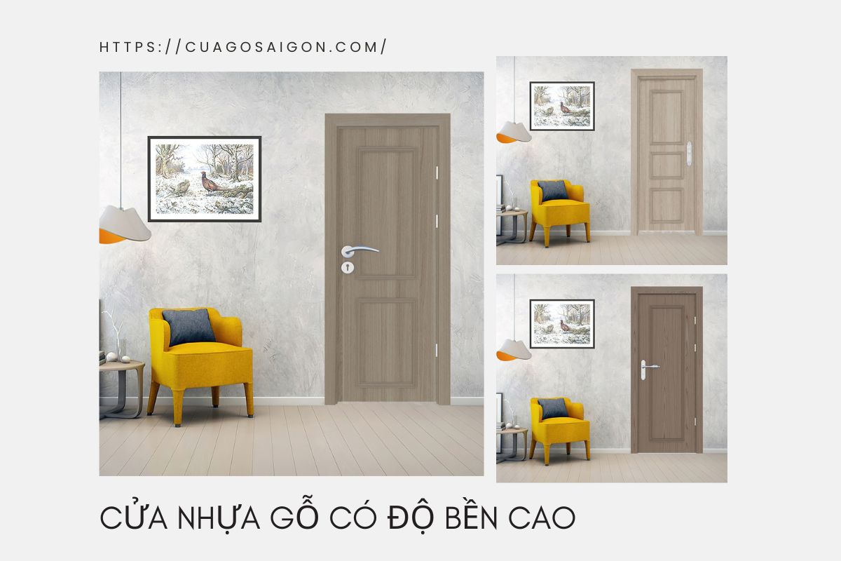 Cửa nhựa gỗ có độ bền cao.