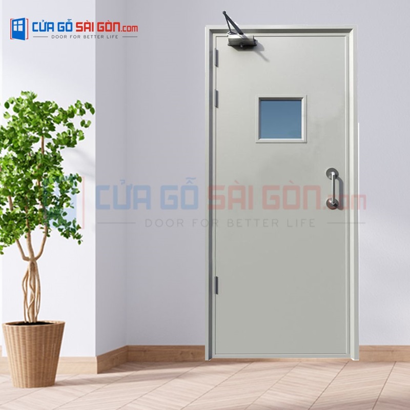 Mẫu cửa thép chống cháy Đồng Tháp sau khi lắp đặt 