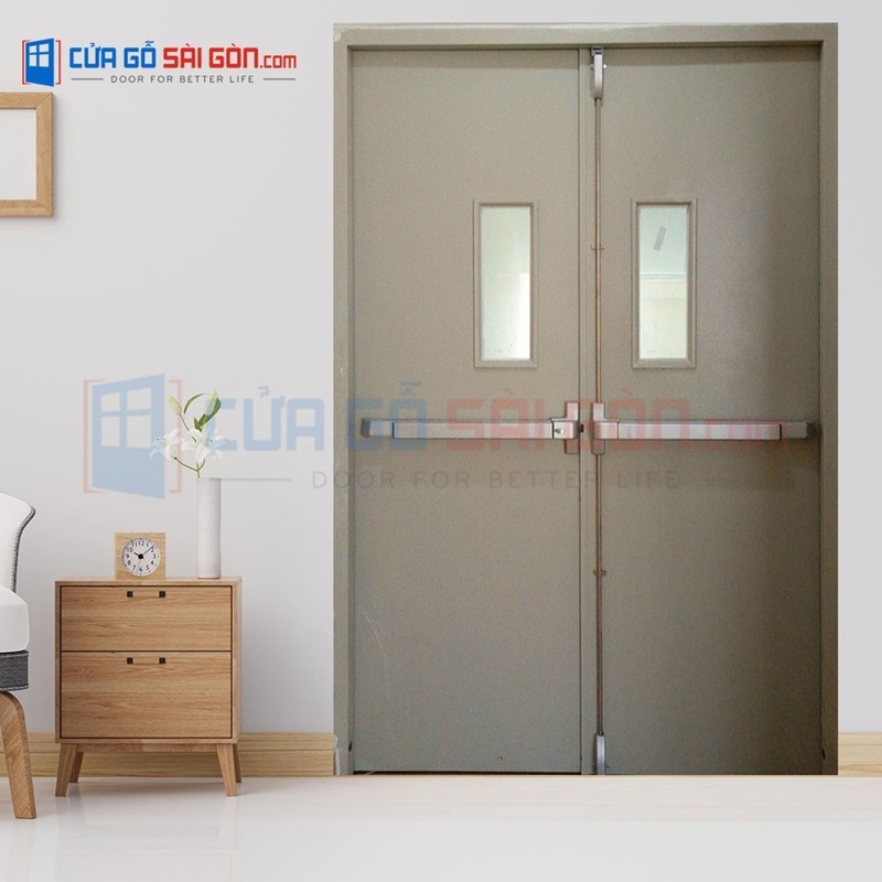 Cửa thép đôi chống cháy Hậu Giang 