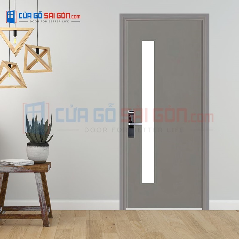 Mẫu cửa thép chống cháy màu xám hiện đại