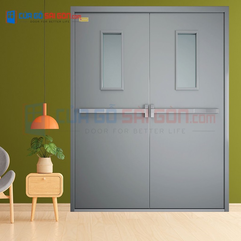 Mẫu cửa thép chống cháy tại Kiên Giang 2 cánh