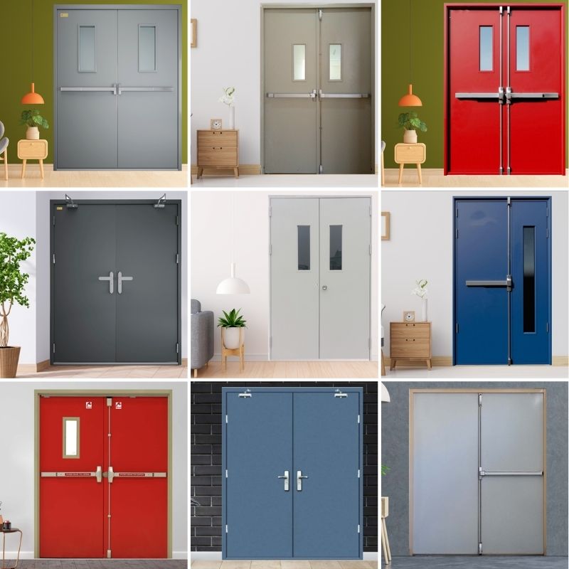 Các mẫu cửa thép chống cháy đôi 