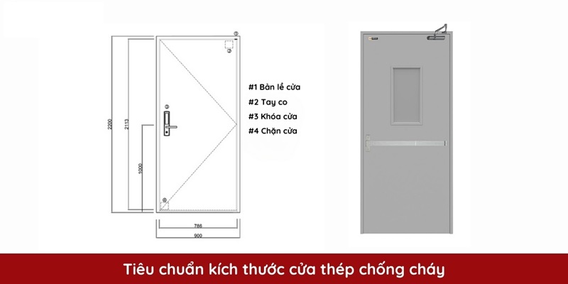 Tùy vào loại cửa đôi hay đơn mà sẽ có kích thước khác nhau