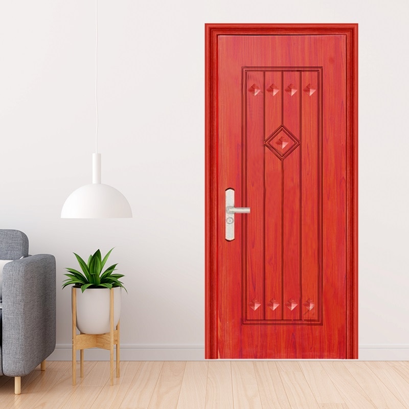 Mẫu cửa thép vân gỗ Đồng Tháp 1 cánh cho cửa thông phòng