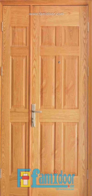 Cửa gỗ HDF VENEER 9A-ASH tại Showroom Famidoor 0855.400.400