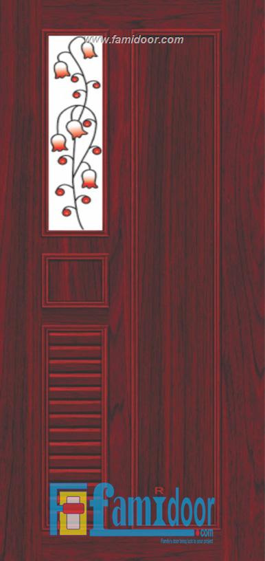 Cửa nhựa gỗ ghép thanh NG B25 Showroom Famidoor 0828.400.400