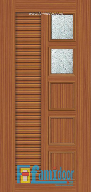 Cửa nhựa gỗ ghép thanh NG Y26 Showroom Famidoor 0818.400.400