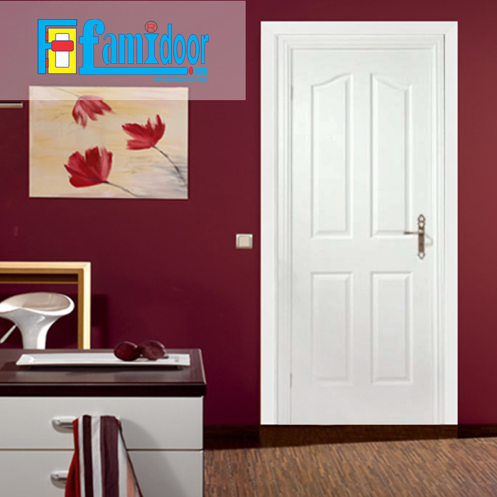 Cửa gỗ HDF MDF.4A-C1 ở Showroom Famidoor có tính ổn định và mật độ gỗ mịn.