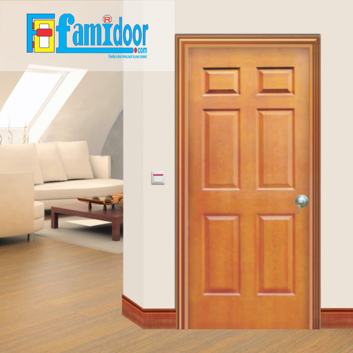 Cửa gỗ HDF MDF.6A-C9 ở Showroom Famidoor có tính ổn định và mật độ gỗ mịn.