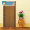 Cửa gỗ MDF LAMINATE M1-1 tại Showroom Famidoor thuộc dòng sản phẩm cửa gỗ công nghiệp MDF phủ nhựa.