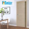 Cửa gỗ MDF LAMINATE M1N2 tại Showroom Famidoor thuộc dòng sản phẩm cửa gỗ công nghiệp MDF phủ nhựa.