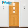 Cửa nhựa giả gỗ MO42 ở Showroom Famidoor được làm từ bột gỗ và bột nhựa kèm với keo đặc biệt ép nén ở áp suất cao và nhiệt độ cao tạo nên thanh nhựa cứng cáp, chịu lực tốt, chống thấm nước, chống mối mọt.