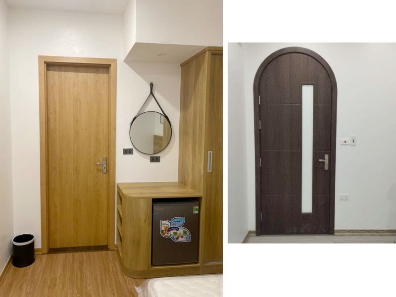 Cửa nhựa giả gỗ có giá thành tương đối rẻ
