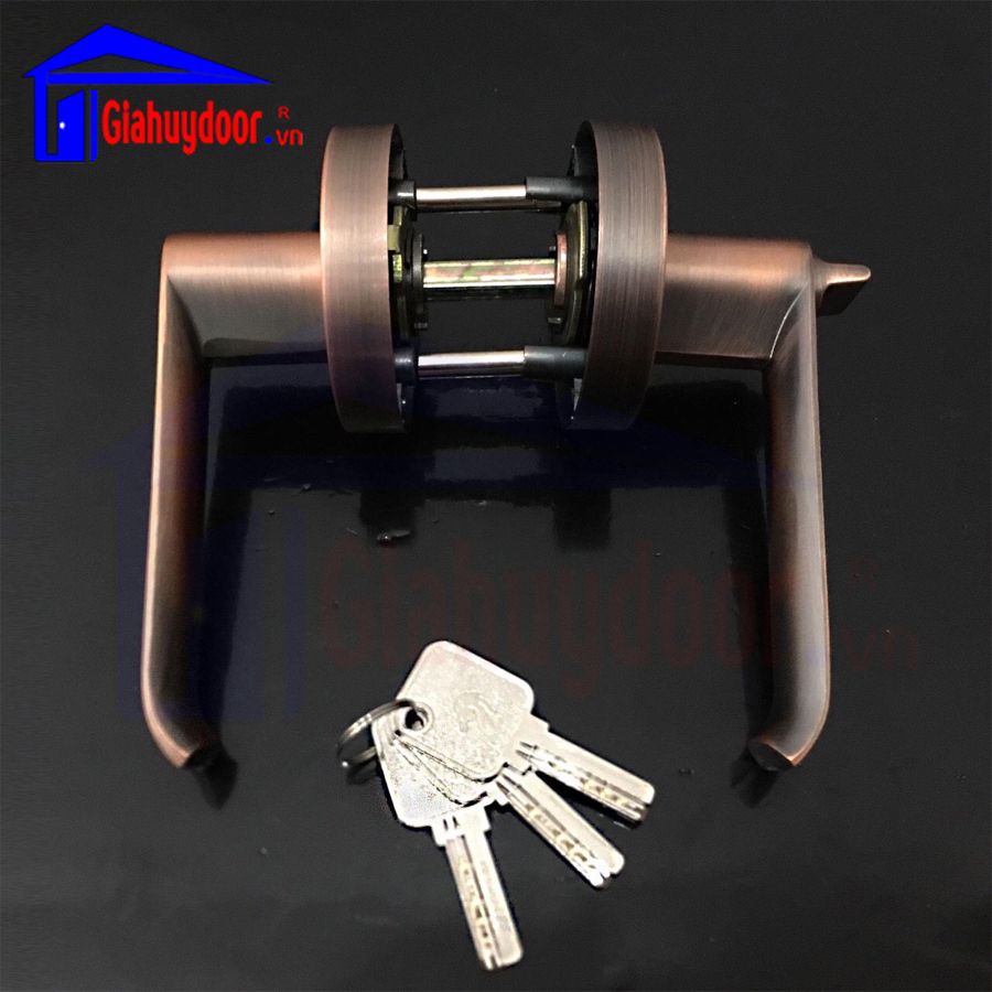 Khóa cửa tròn gạt J02 màu Nâu
