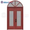 Cửa thép vân gỗ dạng vòm TVGVom-SGD-7