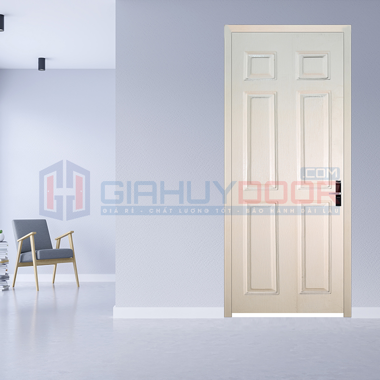 Cửa phòng ngủ HDF sơn đa màu Cửa gỗ phòng ngủ HDF sơn màu