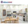 Nội thất nhà bếp chữ L Full tầng kết hợp bàn ăn