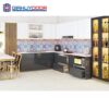 Nội thất nhà bếp chữ L tủ rượu