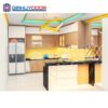 Nội thất nhà bếp kịch trần có quầy Bar