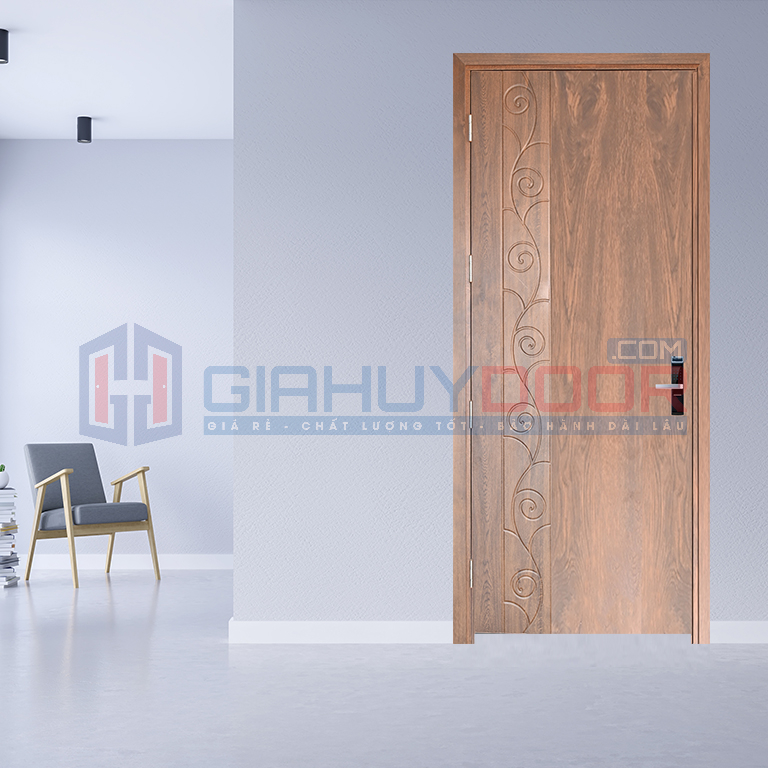 Cửa gỗ công nghiệp vân gỗ Cửa gỗ công nghiệp MDF vân gỗ