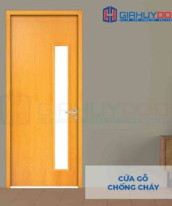 Cửa gỗ chống cháy GCC MDF Veneer P1G1 soi