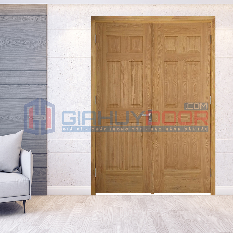 Cửa gỗ công nghiệp 2 cánh An Cường
