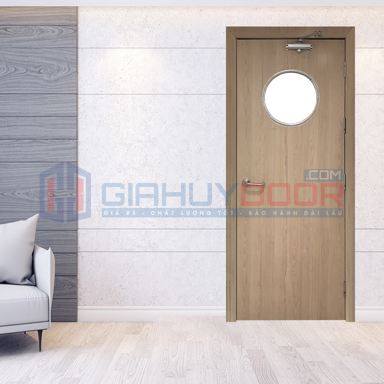 Mẫu cửa gỗ công nghiệp có ô kính tăng độ sâng cho căn phòng Mẫu cửa gỗ công nghiệp đẹp nhất