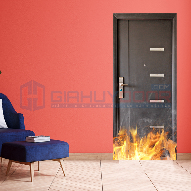 Mẫu 12: Cửa thép vân gỗ thoát hiểm Cửa thép vân gỗ thoát hiểm
