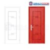 Cửa thép vân gỗ GHDGS1H17