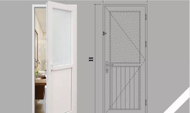 Mẫu cửa nhựa lõi thép cho nhà vệ sinh